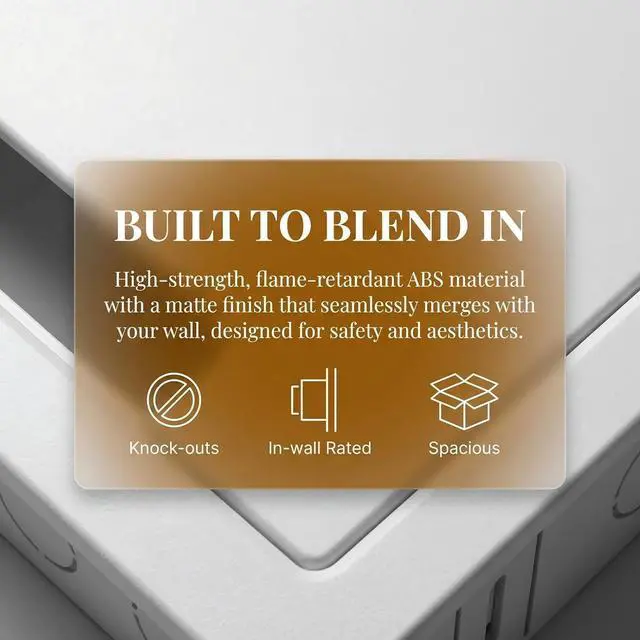 Alt view image 7 of 7 - 9-Inch Recessed in-Wall TV Media Box with Cable Management - Structured Wiring Enclosure Compatible with Streaming Media Players and TV Connection Systems - WiFi Friendly Design (White)