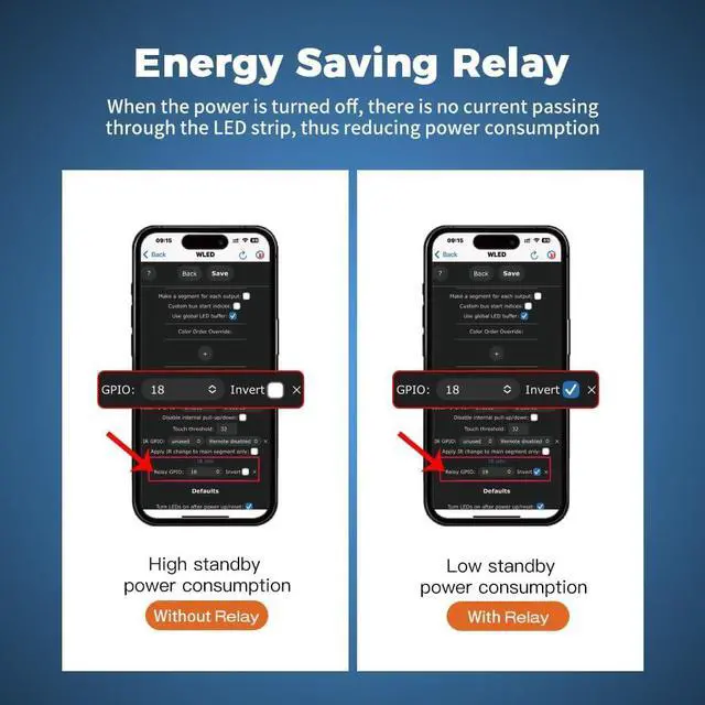 Alt view image 6 of 7 - GLEDOPTO Elite ESP32 WLED LED Controller Ethernet WiFi Network Built in I2S Mic 20A Fuse Energy Saving Relay Level Shifter IC ESD Chip Work with Addressable Digital RGB IC WS2811 WS2815 SK6812 etc