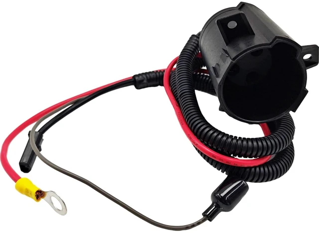 Alt view image 4 of 7 - 103375501 102510201 Golf Cart 48 Volt Charger DC Receptacle Port with Socket Charge Receptacle Trim Fits 2004-UP Club Car Precedent Electric 102516901