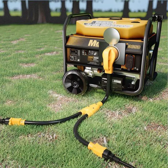 Alt view image 7 of 7 - MECMO 50 Amp to (2)x 110V 15 Amp Household Outlet RV Y Adapter Power Cord, 10/3 STW NEMA 14-50P Male Plug to Two 5-15R Female Electrical Receptacles, 50 Amp to 15Amp RV Power Y Splitter Cord 2.5 Feet