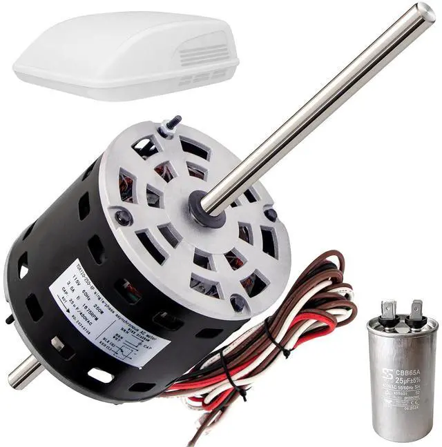 Main image of RV AC Fan Motor with Capacitor, 1/3 HP, 115 Volts, 1675 RPM, Replacement for Fasco D1092, Compatible with Coleman Mach 6000, 8000 Series, Models 48004, 48014, 48064, Airxcel 48254C966
