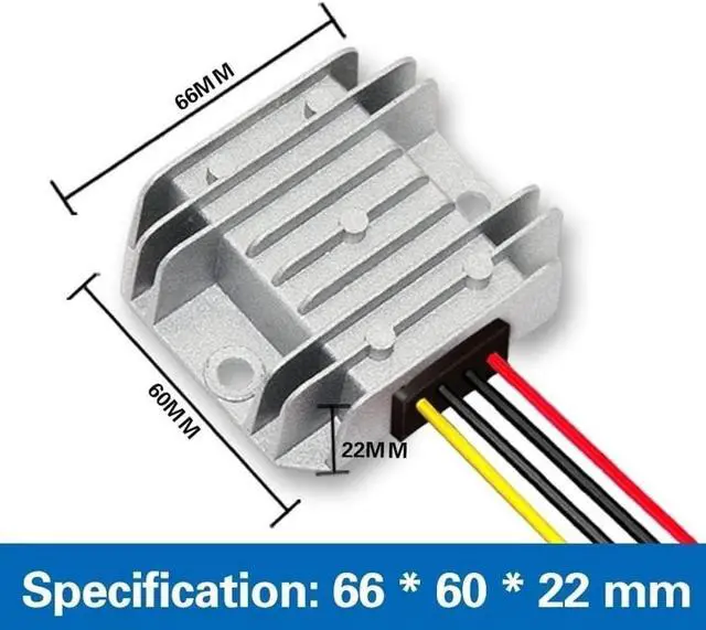Alt view image 5 of 7 - 120W 10A 12V 24V Step-Down 12V Buck Converter Regulator, Power Transformer, Waterproof Module Suitable for Scooters, Cars, Trucks