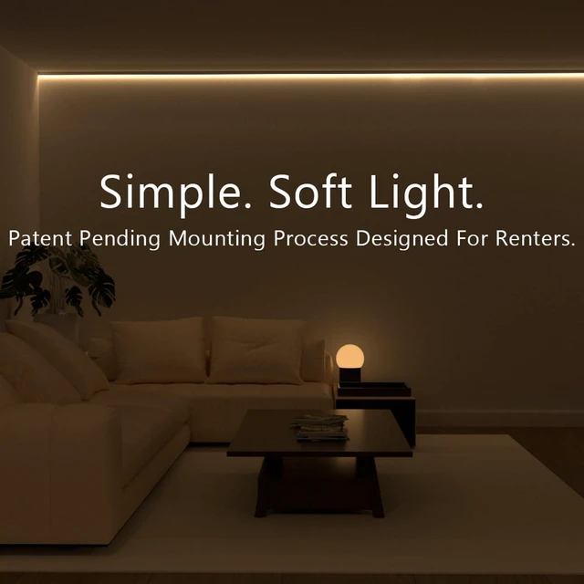 Alt view image 7 of 7 - The 8.2FT/2.5M Modular Channel Assembly Kit for The Concealment of LED Strip Lighting Surface Mounted Cove Light Baseboard Uplight Wall Washer Lighting Decor
