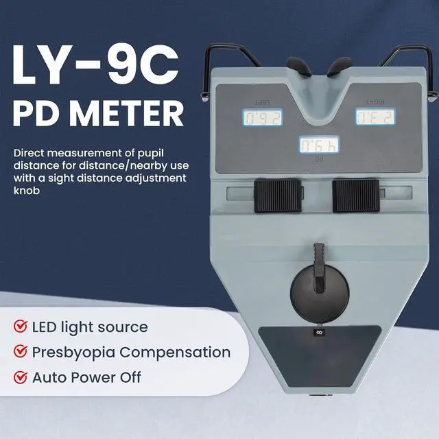 Alt view image 4 of 6 - Optical Equipment Pupil Measure PD Meter LY-9C Digital with Pupilometer Pd Puilp Distance Meter