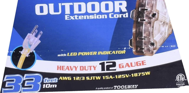 Alt view image 6 of 6 - FlexiCord Outdoor Extension 3 Outlets 12/3