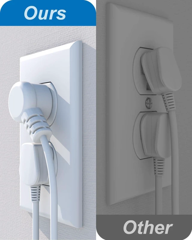 Alt view image 7 of 7 - Recessed Power Strip Extension - 10 Outlet Surge Protector with 6 AC - 2 USB-A18W and 2 USB-CPD20W Ports - Flush Mount Desk Outlet with 6 Feet Cord - for Conference Table (White)