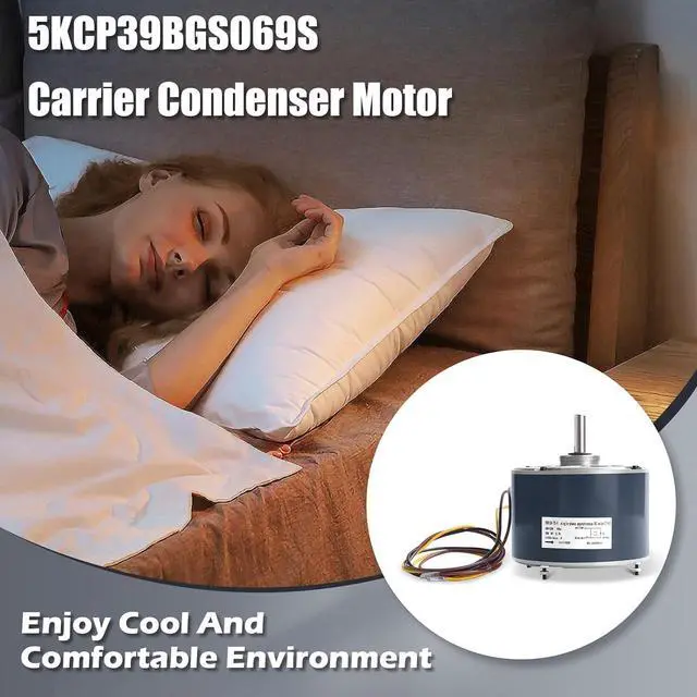 Alt view image 7 of 7 - 5KCP39BGS069S Condenser Fan Motor OEM Standard-1/10 hp, 1100 RPM, 208-230V Condenser Fan Motor Compatible with Carrier HAVC Dayton 6DLL7,Genteq #3S001,Fasco #G3907 HC33GE233A HC34GE234 HB33GQ230