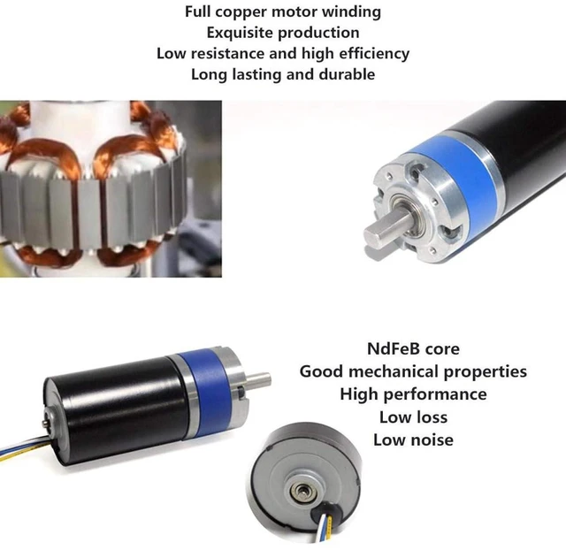 Alt view image 5 of 7 - 36mm Brushless Geared Motor, 12V, 430 RPM, Low Noise, Metal Gear, for DIY Projects, Mechanical Parts, Automation Accessories