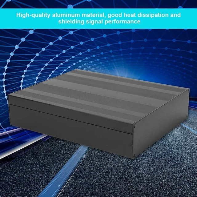 Alt view image 4 of 7 - Aluminum Project Box 50x178x220mm Die Cast Enclosure with Complete Accessories for Electronics PCB Junction Heat Dissipation DIY