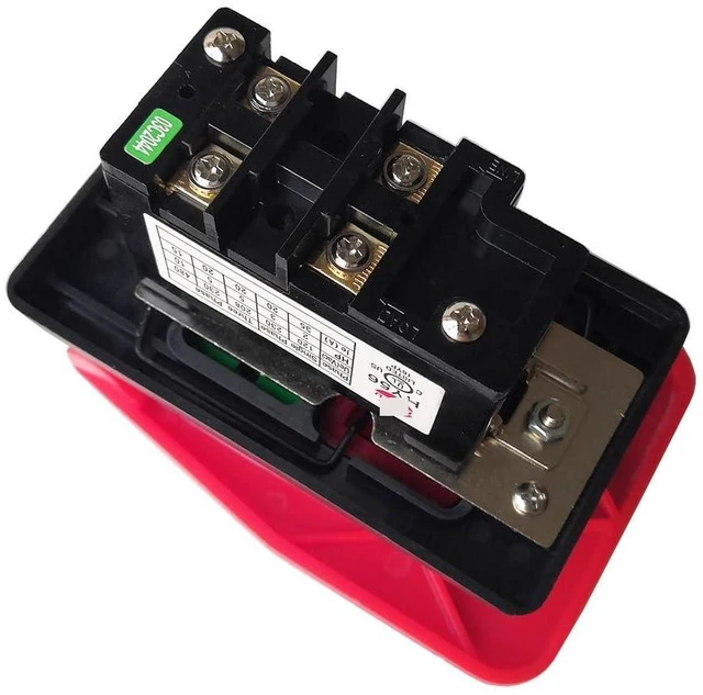 Main image of HY56 Industrial Pushbutton Switches with Emergency Stop Cover for Bench Saw Single Phase Three Phase, Red(220V)