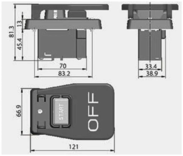 Alt view image 7 of 7 - HY56 Industrial Pushbutton Switches with Emergency Stop Cover for Bench Saw Single Phase Three Phase, Red(220V)