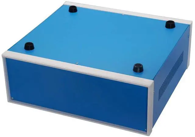 Alt view image 3 of 7 - Zulkit Junction Box Blue Metal Project Box DIY Electric Enclosure Case Preventive Case Electrical Box 12.2 x 11.2 x 4.5 inch