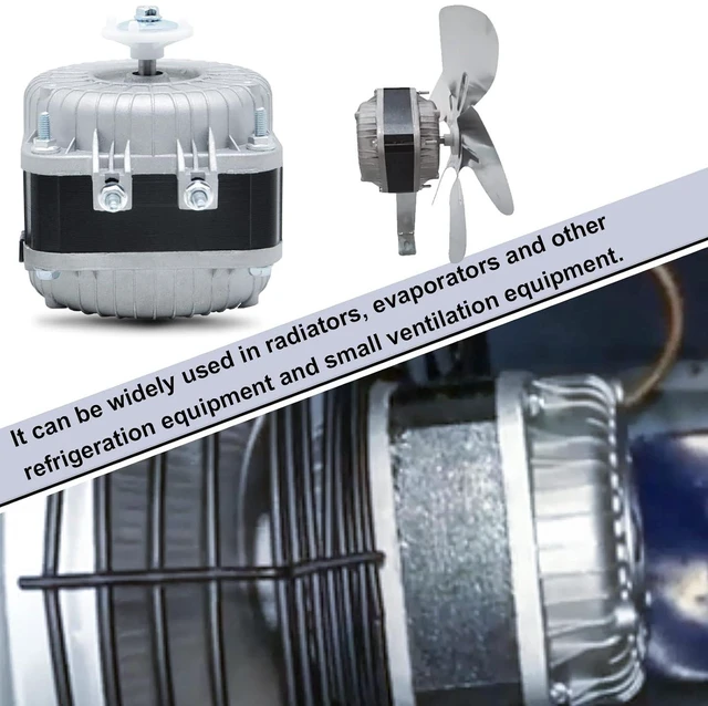 Alt view image 7 of 7 - YZF18-25 Shaded Pole Motor, 120V 60HZ 18W 1.01A 1550 r/min, 4 Shaded Poles, Replace W0301905 YZF6-13 YZF10-20, Widely Using in The Radiator, Evaporator, Condenser and Other Refrigeration Equipment