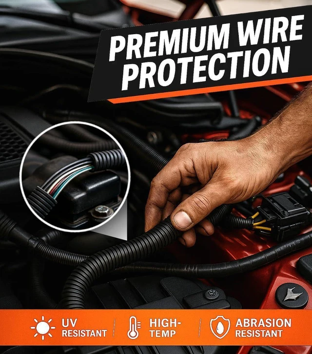 Alt view image 3 of 7 - MGI SpeedWare 25ft Corrugated Conduit, Black Wire Tubing (1/2")