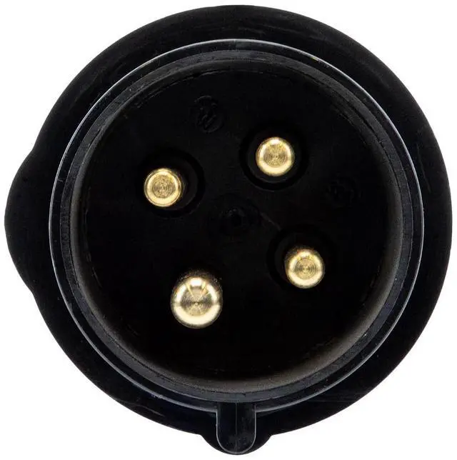 Alt view image 6 of 7 - Walther Electric 230405 Pin and Sleeve Plug 30A 4 Wire 3ø 600 VAC 5Hr IP44 Splashproof - 430P5 Industrial Grade IEC (Black)