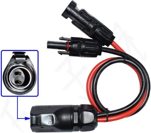 Alt view image 2 of 4 - LIXIN 6.5ft 10AWG 2 Pin Power Industrial Circular Connectorfor Furrion,Solar Panel Suitcase,Forrest River RV Ports (2Pin - Solar)