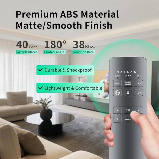 Alt view image 4 of 6 - New Remote Control Replacement for Serta Motion Perfect 2.0 Adjustable Bed 258B 75310 Controller