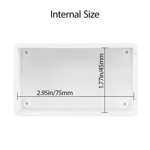 Alt view image 5 of 7 - LeMotech Project Box 10 Pieces ABS Plastic Electrical Project Case Small Junction Box for Electronics White 3.15 x 1.97 x 1.02 inch (80 x 50x 26 mm)