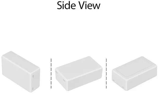Alt view image 6 of 7 - LeMotech Project Box 10 Pieces ABS Plastic Electrical Project Case Small Junction Box for Electronics White 3.15 x 1.97 x 1.02 inch (80 x 50x 26 mm)