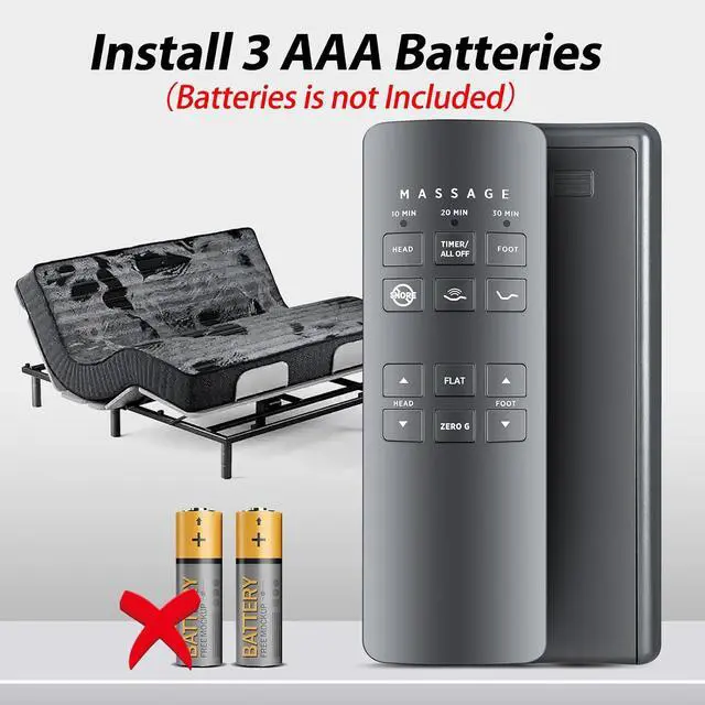 Alt view image 5 of 6 - New Remote Control Replacement for Serta Motion Perfect 2.0 Adjustable Bed 258B 75310 Controller
