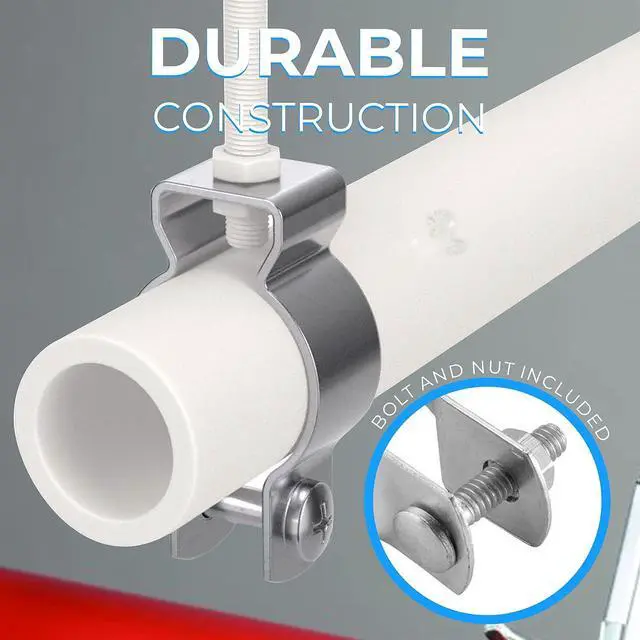 Alt view image 5 of 6 - OHLECTRIC OL-64150 Zinc Plated Steel 1-¼" Rigid to 1-½" EMT Conduit Hanger with Bolt- Ideal for Rigid and EMT Conduit Mounting to Surfaces, Insulated Supports or Threaded Rods-Pack of 10