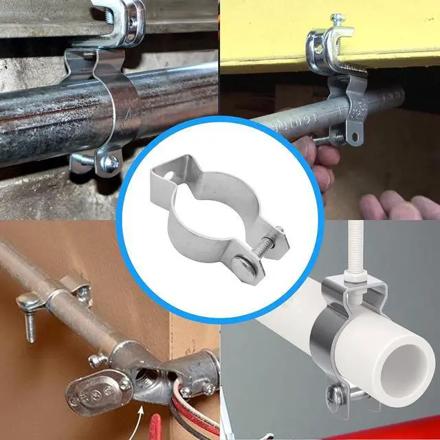 Alt view image 6 of 6 - OHLECTRIC OL-64150 Zinc Plated Steel 1-¼" Rigid to 1-½" EMT Conduit Hanger with Bolt- Ideal for Rigid and EMT Conduit Mounting to Surfaces, Insulated Supports or Threaded Rods-Pack of 10