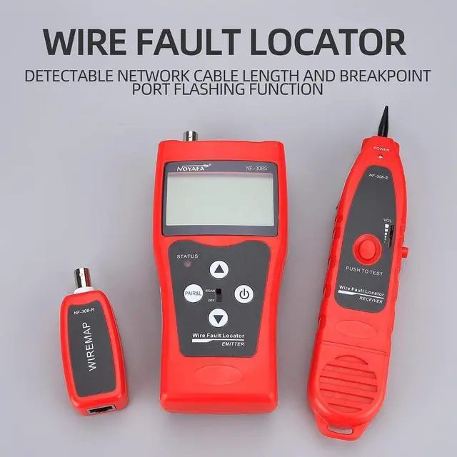 Alt view image 2 of 7 - NF-308 Network Telephone Audio Cable Length Tester Remote Identifier LAN Tracker Wire Tester Cable Locator RJ45 BNC RJ11