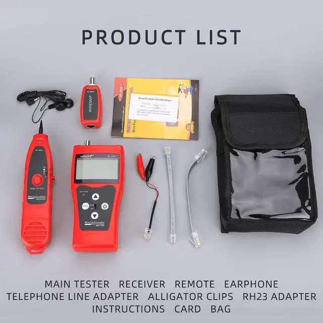 Alt view image 7 of 7 - NF-308 Network Telephone Audio Cable Length Tester Remote Identifier LAN Tracker Wire Tester Cable Locator RJ45 BNC RJ11