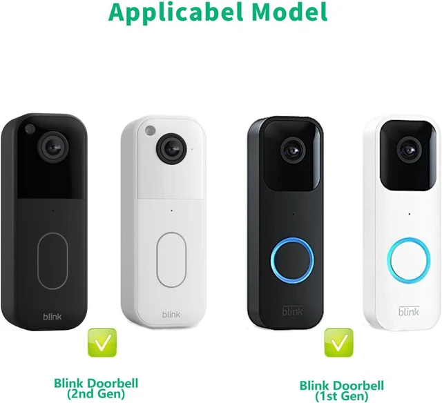 Alt view image 2 of 7 - Anti-Theft Doorbell Mount for All-New Blink Video Doorbell, No-Drill Door Mount for Rentals & Commercial Use, Sensor Clear Design Door Bell Kits (White)