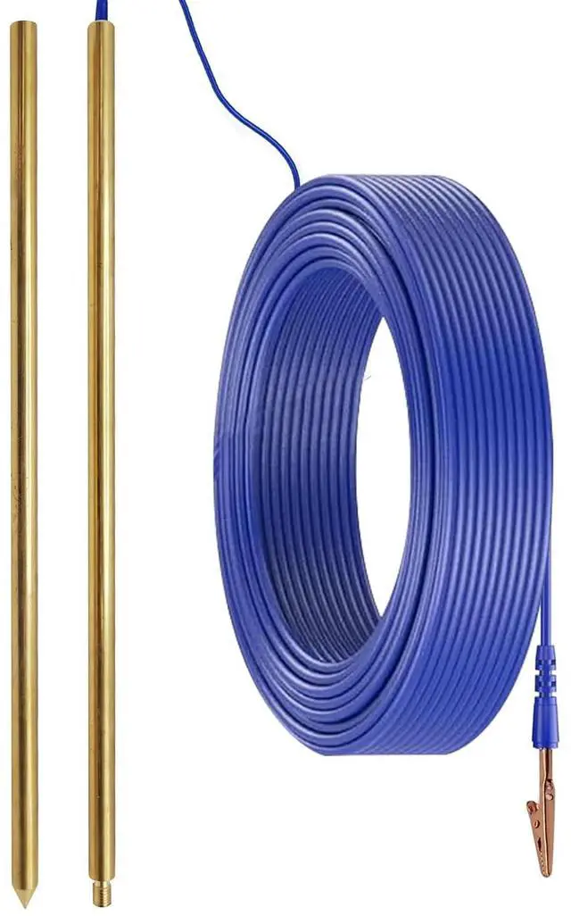 Main image of 24" Copper Alloy Ground Rod,Portable Plug Grounding Rod Kit with 50ft Copper Wire & Alligator Clip for Electric Fences, Grounding Mats,Generator Antennas,Satellite Dishes