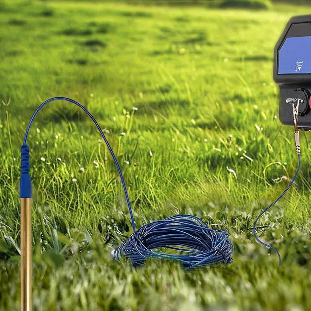 Alt view image 7 of 7 - 24" Copper Alloy Ground Rod,Portable Plug Grounding Rod Kit with 50ft Copper Wire & Alligator Clip for Electric Fences, Grounding Mats,Generator Antennas,Satellite Dishes