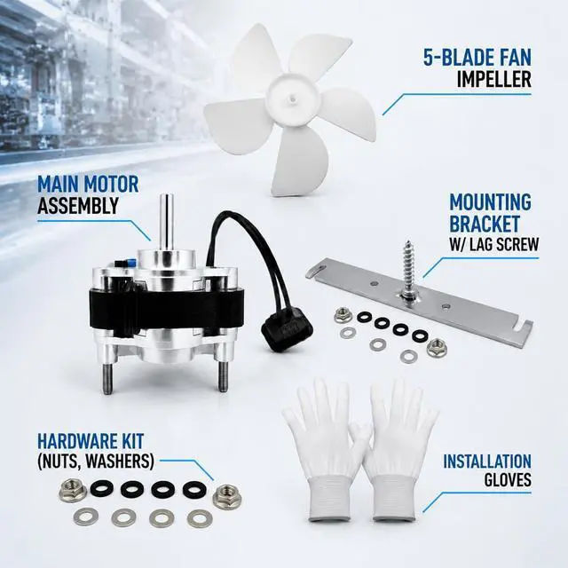 Alt view image 2 of 6 - S99080199 Bathroom Exhaust Fan Motor 80 CFM 4.0 Sones Replacement Pure Copper Coil Electrophoresis Surface with Ball Bearings Compatible with 512 512M 673 673C 8870