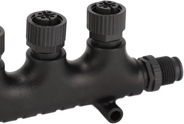 Alt view image 7 of 7 - For NMEA 2000 4 Port T Connector, For NMEA 2000 N2K 4 Ports Tee Connector M12 5 Pin IP67 Waterproof for Lowrance Networks