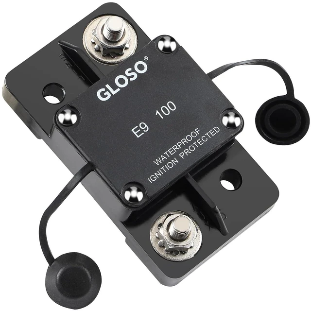 Main image of GLOSO E91 Auto Reset 100A Extended Surfacce Mount Waterproof IP67 Automotive Truck Hi-Amp Circuit Breaker (100A)