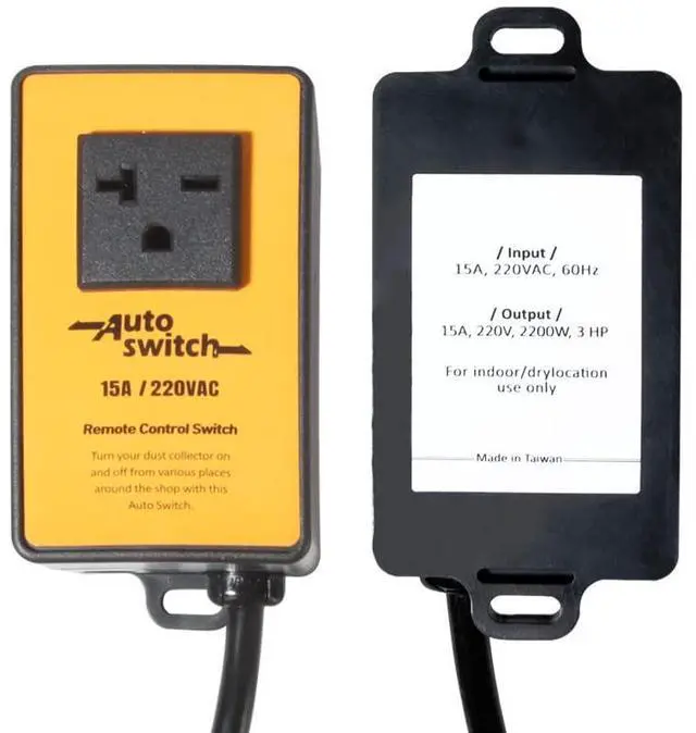 Alt view image 4 of 6 - O'SKOOL 220V Wireless Remote Control Dust Collector Start Output Switch (Battery Included)