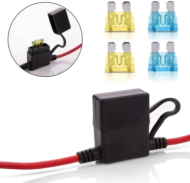 Alt view image 3 of 7 - 10 Gauge Fuse Holder - 10 AWG Inline Heavy Duty Wire Fuse Holder with 30 AMP ATC/ATO Blade Fuses for Automotive Car Motorcycle Marine RV 2Ft/60CM