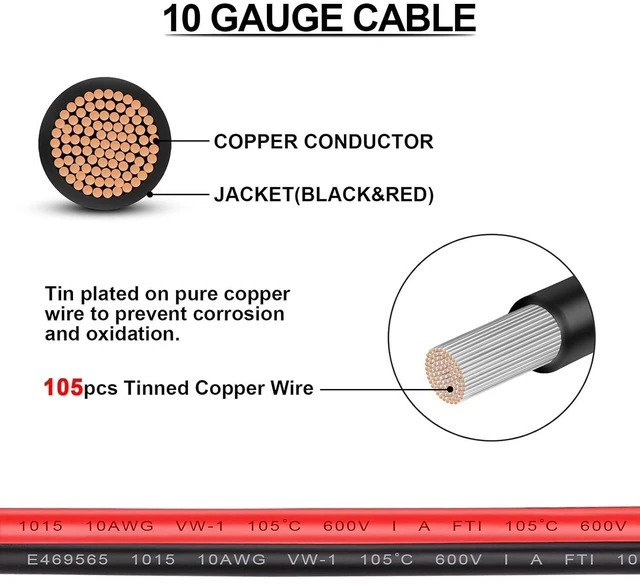 Alt view image 4 of 7 - 10 Gauge Fuse Holder - 10 AWG Inline Heavy Duty Wire Fuse Holder with 30 AMP ATC/ATO Blade Fuses for Automotive Car Motorcycle Marine RV 2Ft/60CM