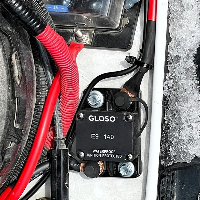 Alt view image 7 of 7 - GLOSO E91 Auto Reset 100A Extended Surfacce Mount Waterproof IP67 Automotive Truck Hi-Amp Circuit Breaker (100A)