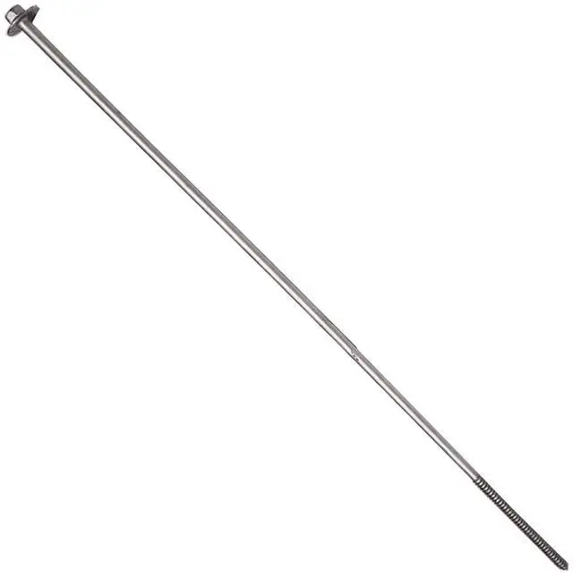 Alt view image 4 of 7 - 12" - Galvanized Timber Tie - Hex Head Structural Screw - Great for Outdoor Landscape use - Coarse Thread for Secure Hold - Rust Resistant Screw - Heavy Duty 3/16" for Extra Hold (25)