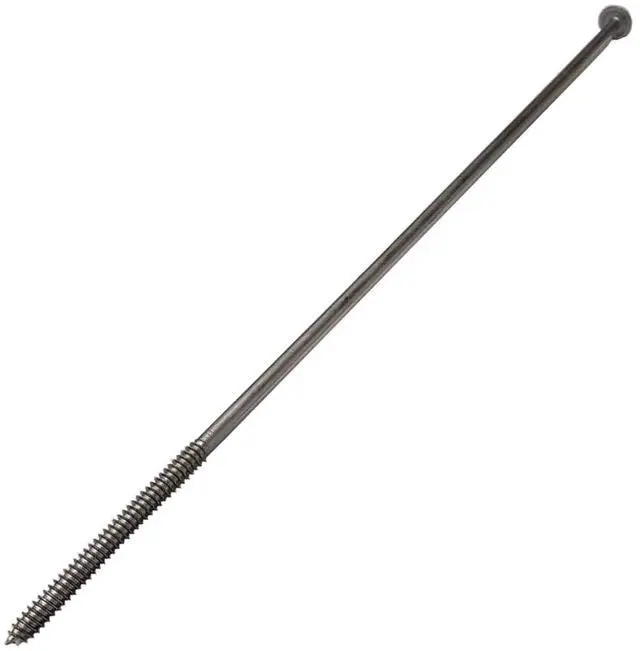 Alt view image 7 of 7 - 12" - Galvanized Timber Tie - Hex Head Structural Screw - Great for Outdoor Landscape use - Coarse Thread for Secure Hold - Rust Resistant Screw - Heavy Duty 3/16" for Extra Hold (25)