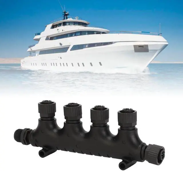 Alt view image 2 of 7 - For NMEA 2000 4 Port T Connector, For NMEA 2000 N2K 4 Ports Tee Connector M12 5 Pin IP67 Waterproof for Lowrance Networks