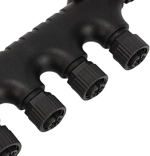 Alt view image 6 of 7 - For NMEA 2000 4 Port T Connector, For NMEA 2000 N2K 4 Ports Tee Connector M12 5 Pin IP67 Waterproof for Lowrance Networks