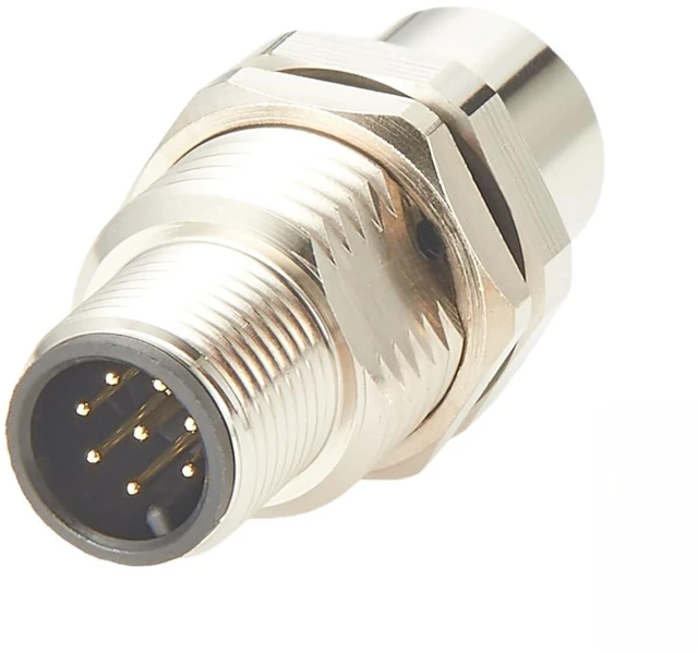 Main image of M12 A Code 8 Pin Male to Female Bulkhead Connector IP67 Panel Mount Sensor Feedthrough Adapter Industrial Circular Connector Socket Receptacle for Automation Control Cabinet Robotics (1PCS)