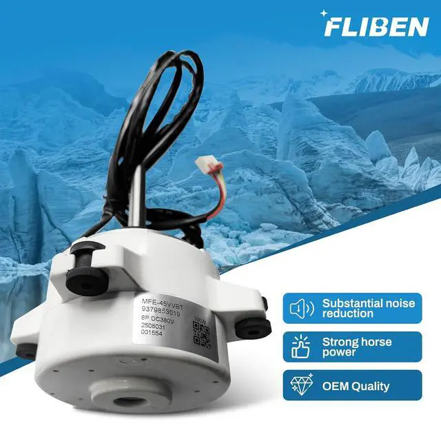 Alt view image 4 of 7 - 9379853019 Condenser Fan Motor Compatible with Fujitsu Mini Splits AC Systems