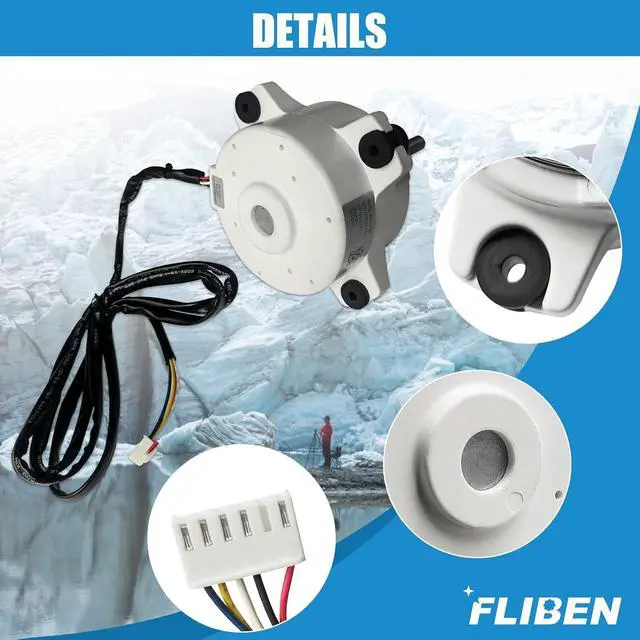 Alt view image 5 of 7 - 9379853019 Condenser Fan Motor Compatible with Fujitsu Mini Splits AC Systems