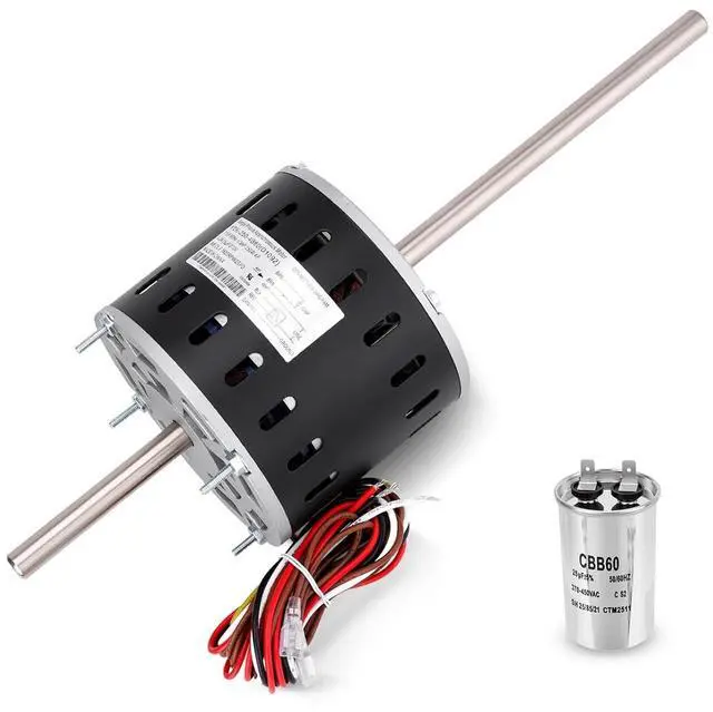 Main image of RV AC Air Conditioner Motor Compatible with Coleman Mach RV Condenser Fan Motor, 1/3HP, 115V, 1675/1080RPM, 2 Speed, Includes Capacitors, Replaces# Fasco D1092, 1468-306, 7855MVA-A11U, Y6L457D01L