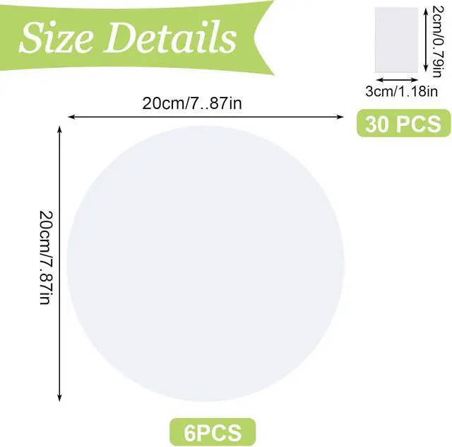 Alt view image 2 of 7 - UFUFMATE 6Pcs Ceiling Cover Plates, White Round Plastic Hole Covering for Walls Self-Adhesive Wall Hole Patch for Wall Plasterboard Hole Covering(7.87 Inch/20CM)