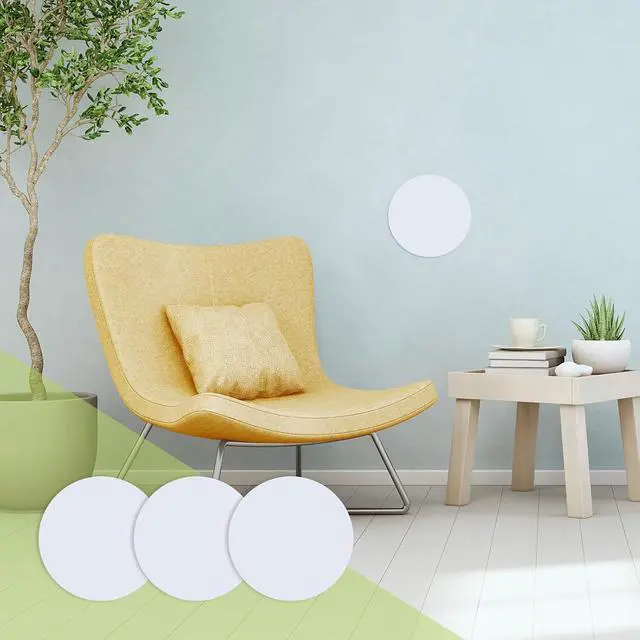 Alt view image 7 of 7 - UFUFMATE 6Pcs Ceiling Cover Plates, White Round Plastic Hole Covering for Walls Self-Adhesive Wall Hole Patch for Wall Plasterboard Hole Covering(7.87 Inch/20CM)