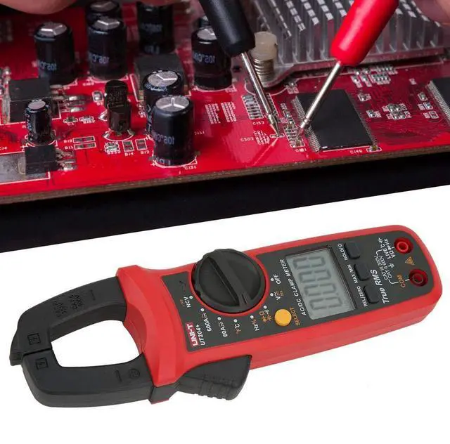 Alt view image 4 of 7 - UT204+ True RMS Clamp Meter NCV Auto Ranging Digital Multimeter Measures AC/DC Voltage Current Temperature Test