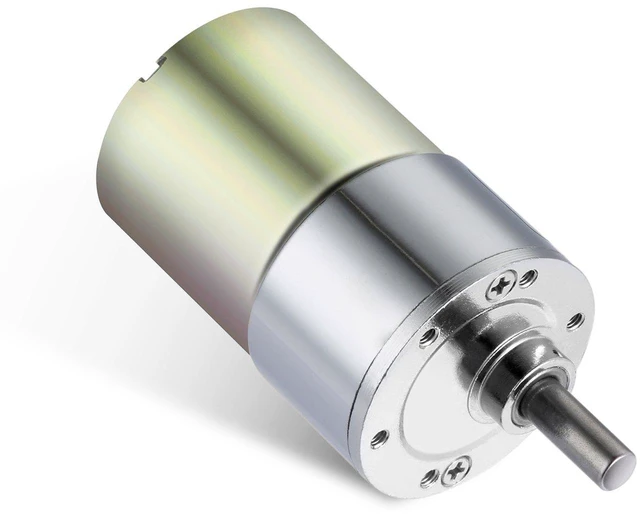 Alt view image 6 of 7 - DC 24V 200RPM Gear Motor High Torque Electric Micro Speed Reduction Geared Motor Eccentric Output Shaft 37mm Diameter Gearbox